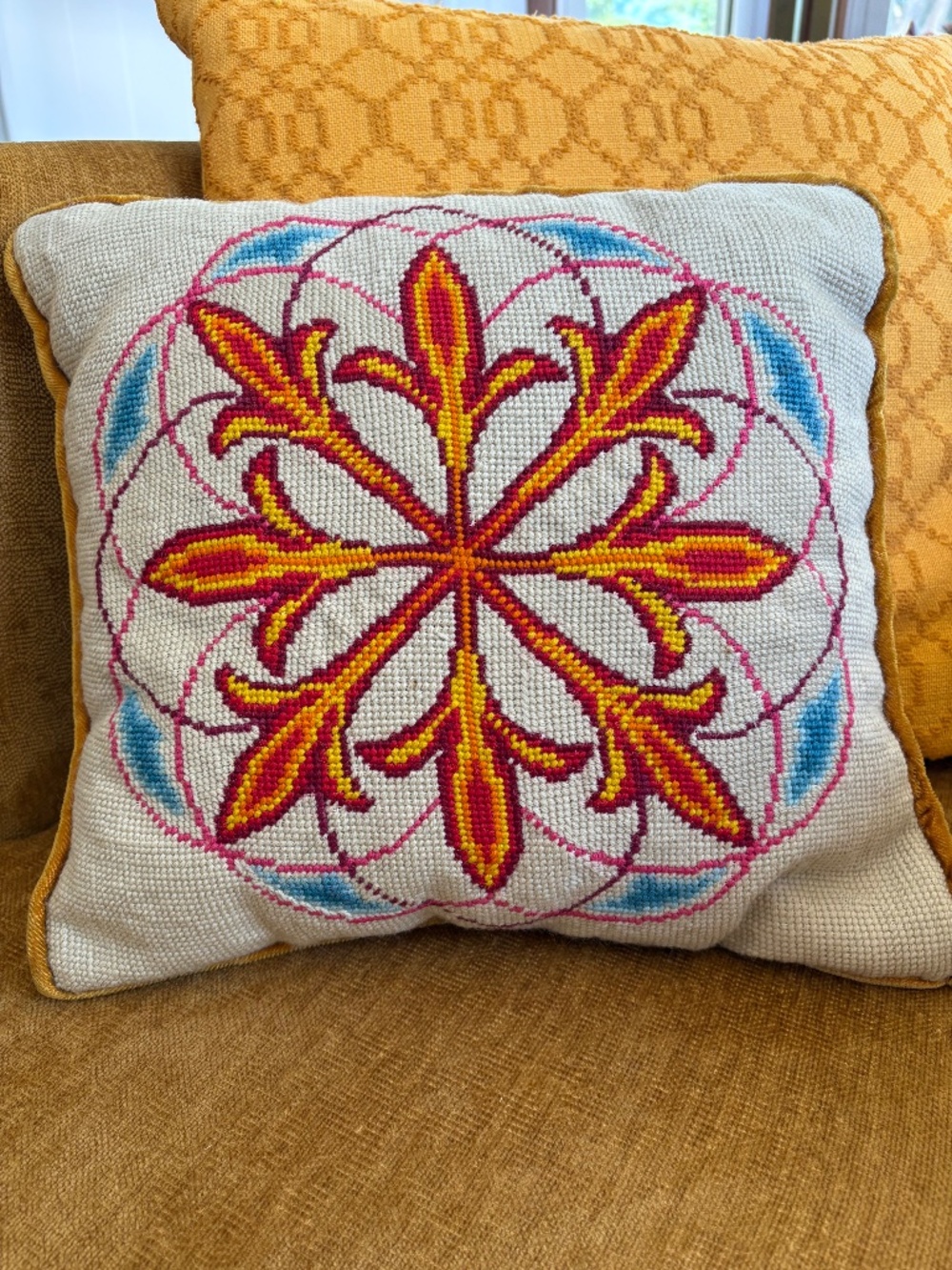 Vintage Needlepoint Pillow